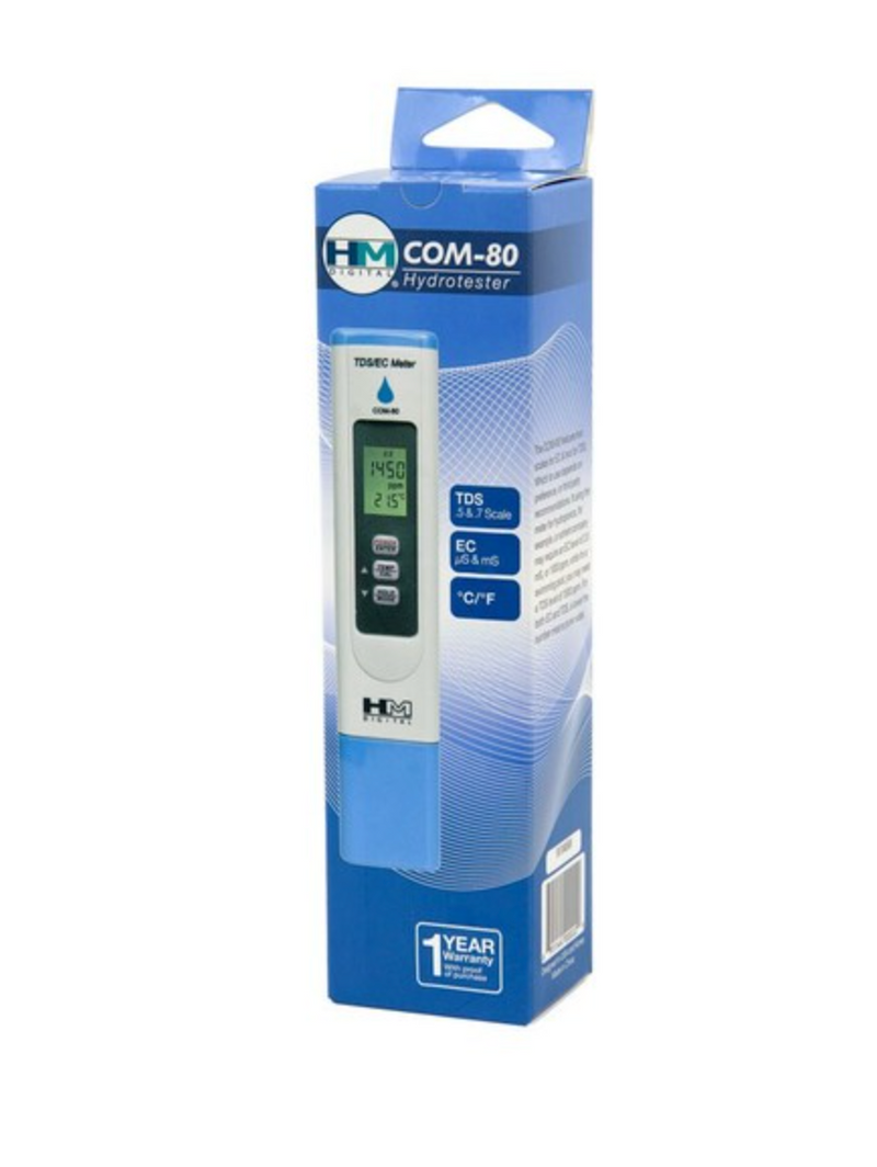 HM Digital COM-80 PPM/EC/TDS Hydrotester